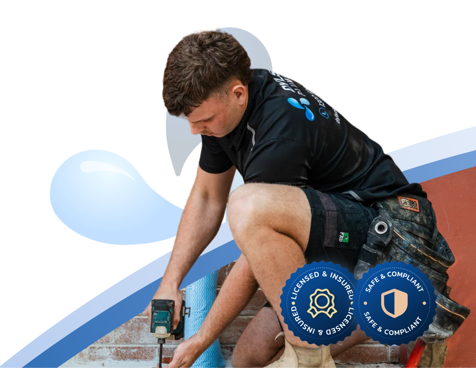 DYLSAL plumber performing trenchless pipe relining